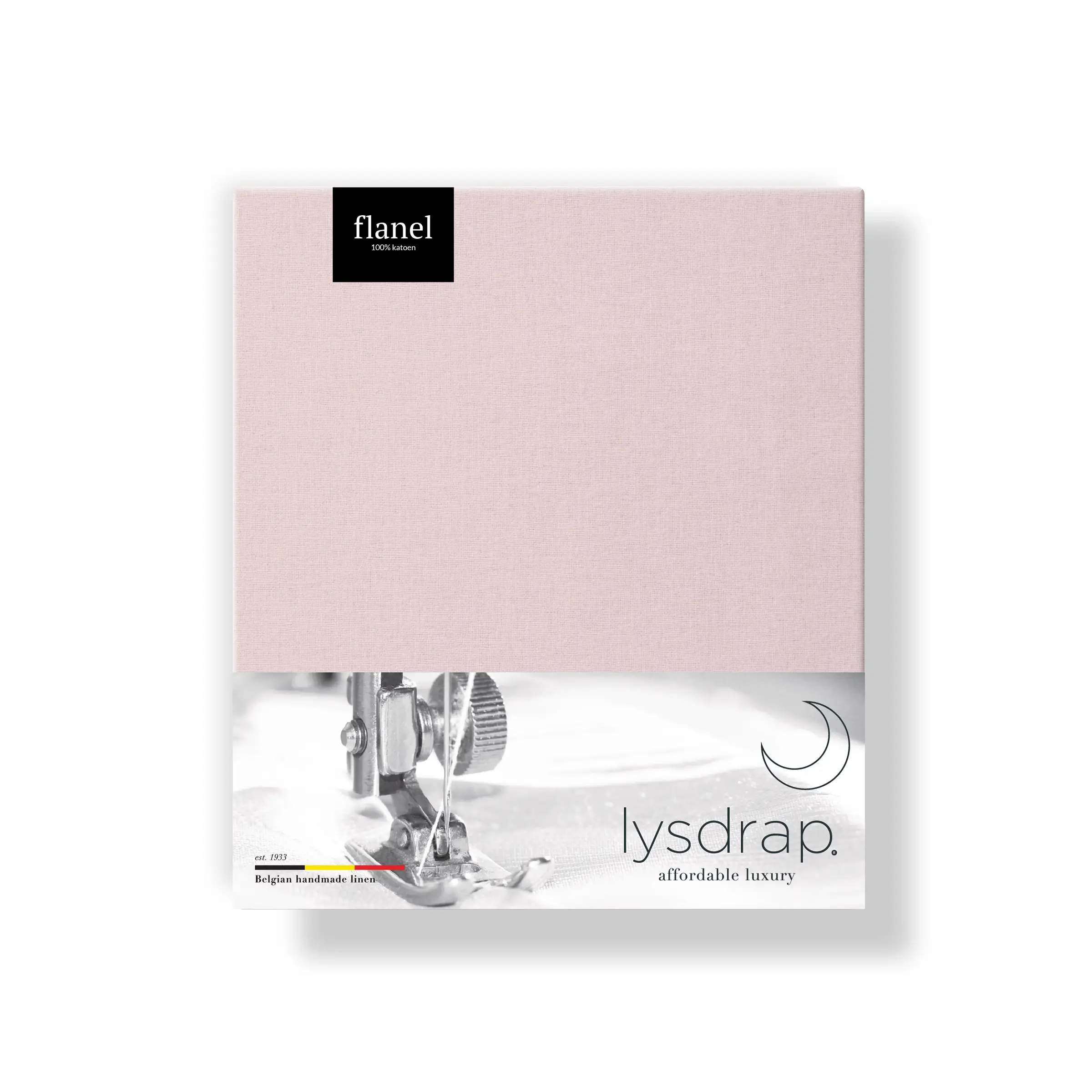 Lysdrap Kussensloop Volant Virgo Flanel 140 gr/m2 Smoke Rose