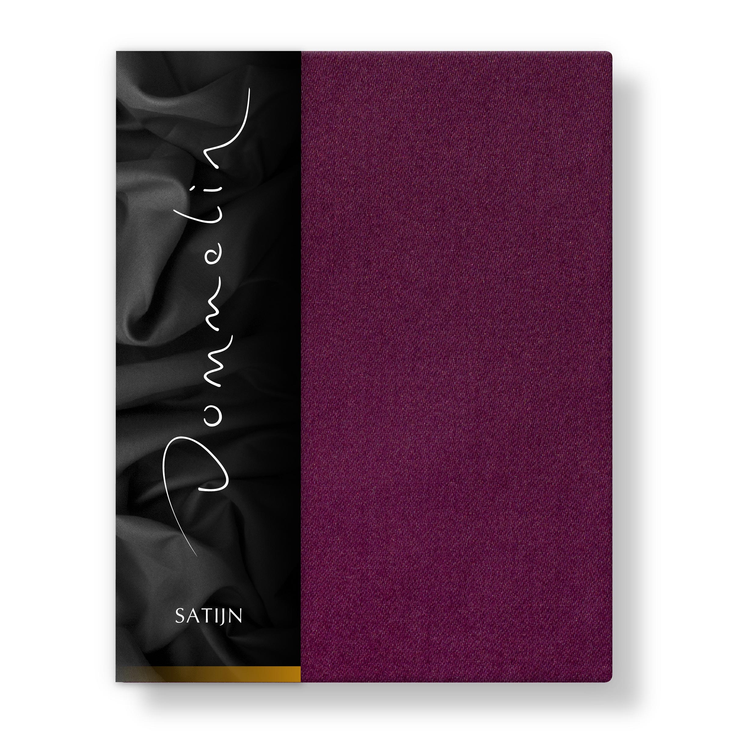 Dommelin Split Hoeslaken Satijn 300TC Aubergine 140 x 200 cm H30 S70