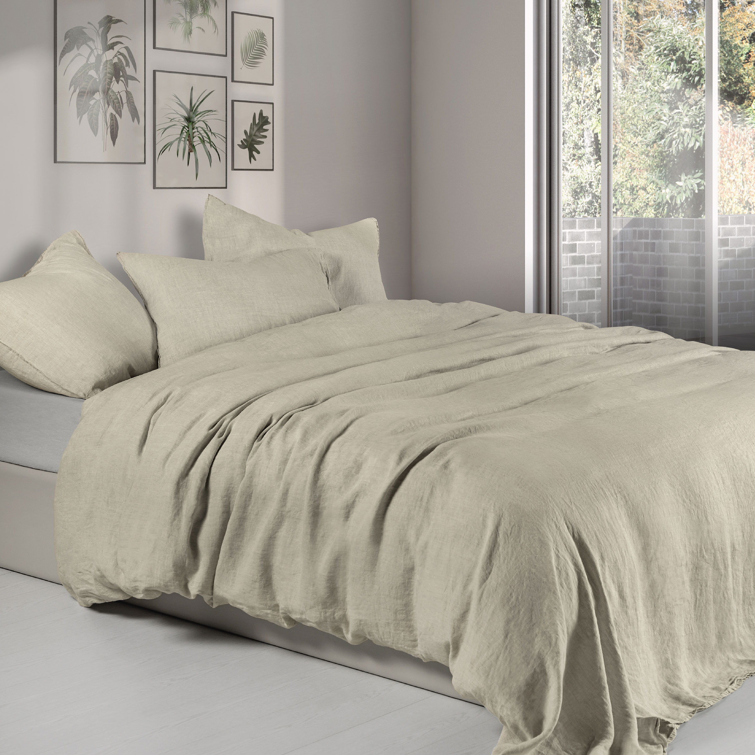Dommelin Dekbedovertrekset Tough Stonewashed Linnen Naturel Dommelin Dekbedovertrekset Tough Stonewashed Linnen Naturel