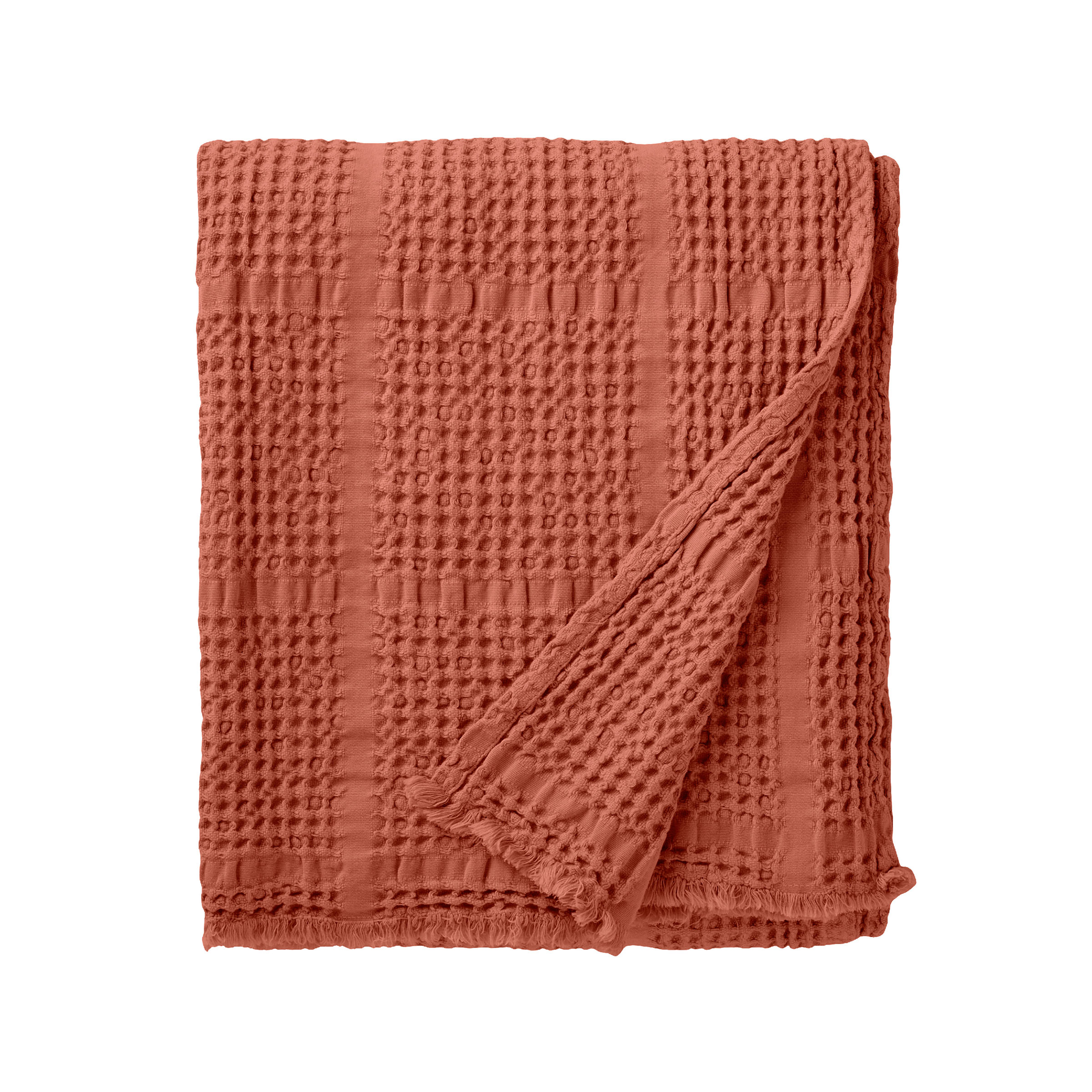 Essix Plaid Yogi Katoen Terre Cuite 130 x 170 cm Essix Plaid Yogi Katoen Terre Cuite 130 x 170 cm