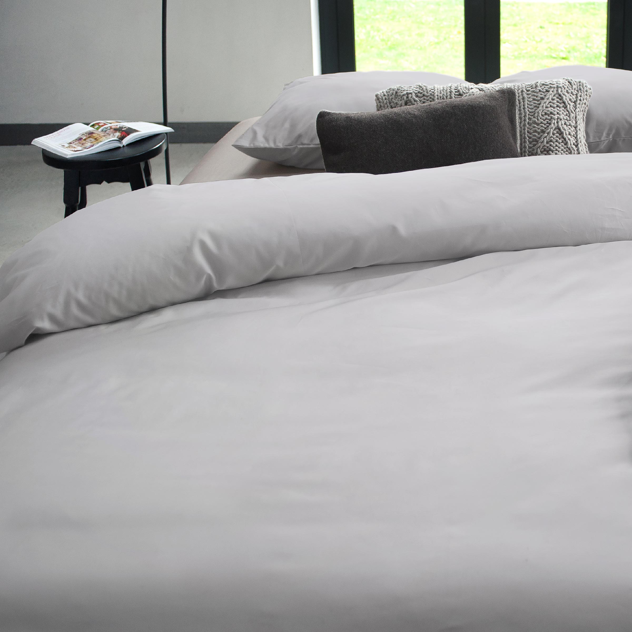 Dommelin Dekbedovertrek Set Satijn 600TC Parel  Dommelin Dekbedovertrek Set Satijn 600TC Parel